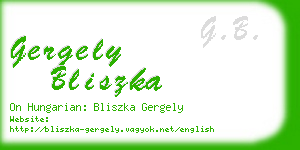 gergely bliszka business card